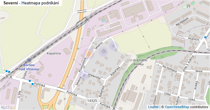 Severní - mapa podnikání