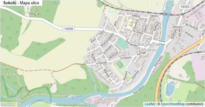 Sokolů - mapa ulice