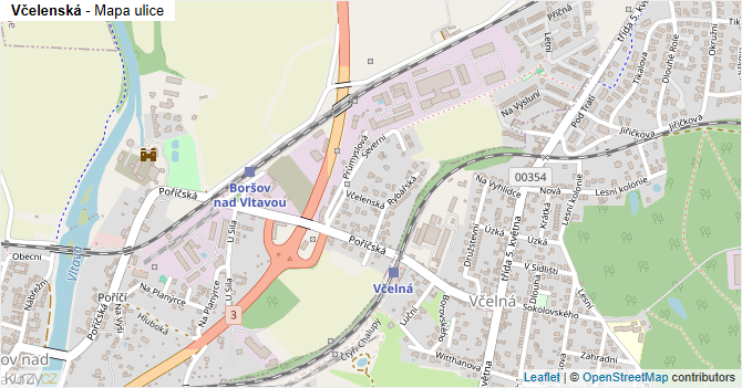 Včelenská - mapa ulice