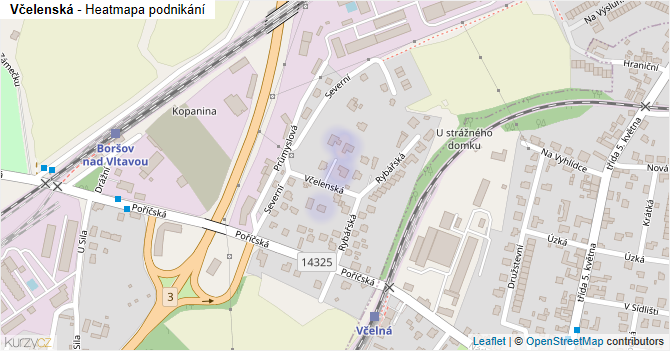 Včelenská - mapa podnikání