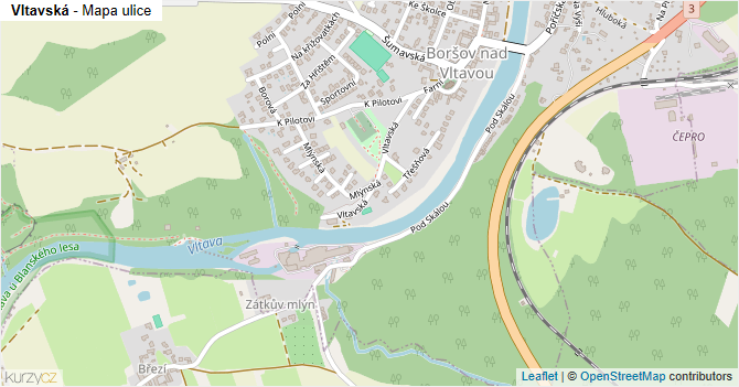 Vltavská - mapa ulice