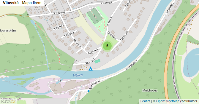 Vltavská - mapa firem