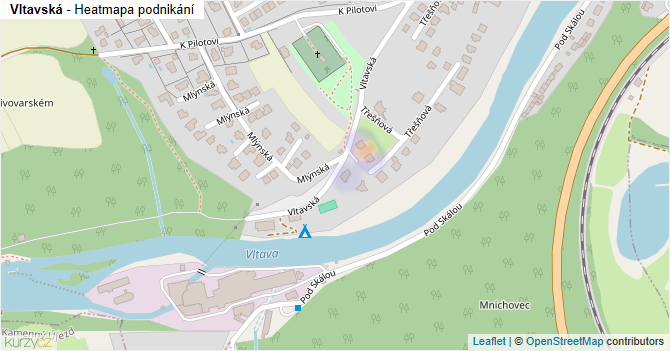 Vltavská - mapa podnikání