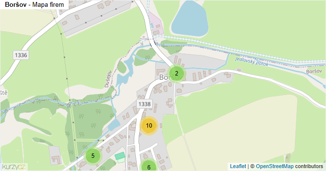 Boršov - mapa firem