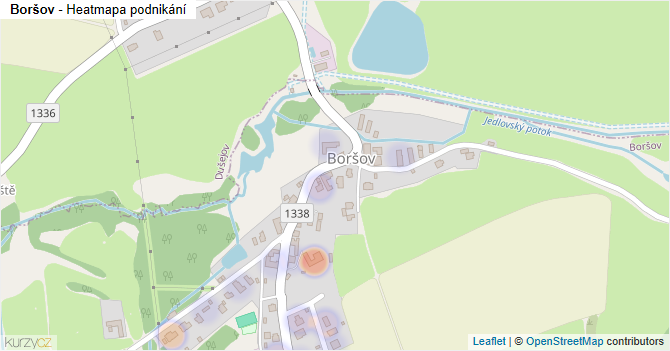 Boršov - mapa podnikání