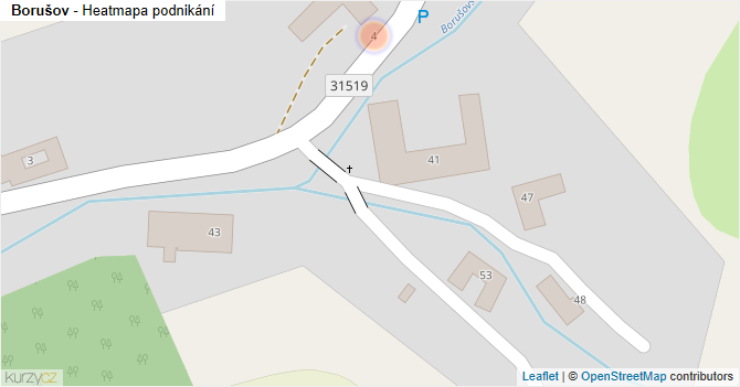 Borušov - mapa podnikání