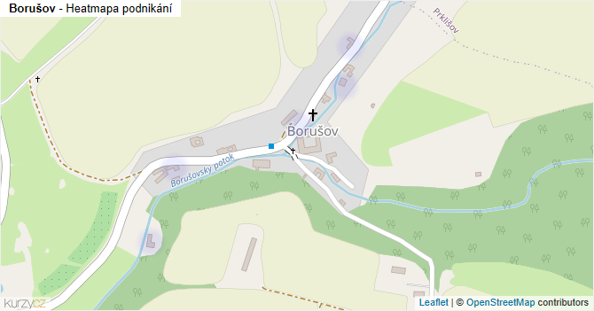 Borušov - mapa podnikání