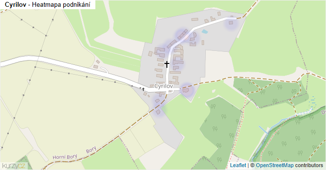 Cyrilov - mapa podnikání