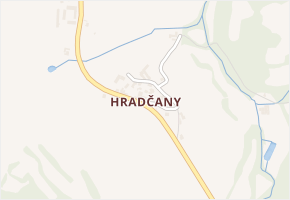 Hradčany v obci Bošice - mapa části obce