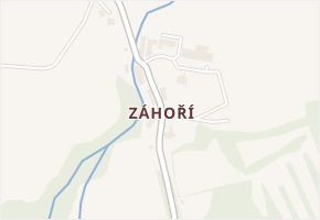 Záhoří v obci Bošice - mapa části obce