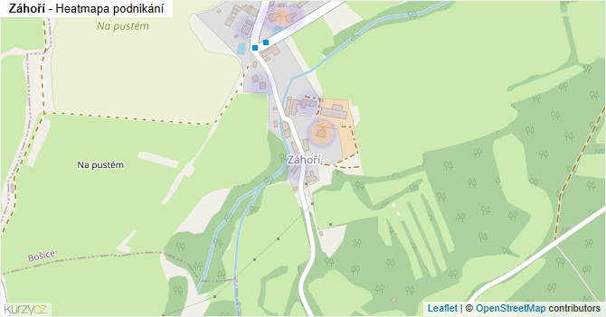 Záhoří - mapa podnikání