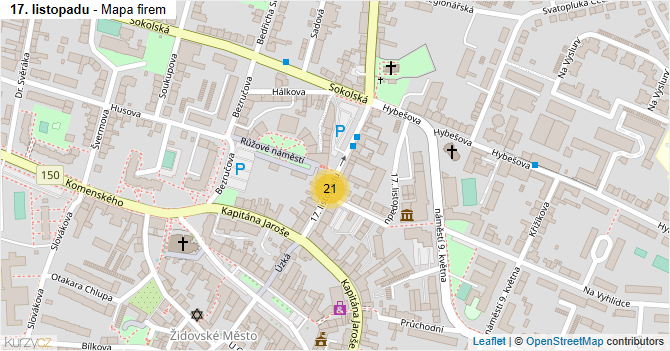 17. listopadu - mapa firem