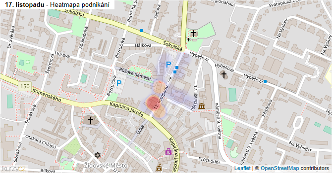 17. listopadu - mapa podnikání