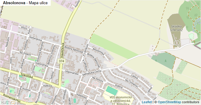 Absolonova - mapa ulice