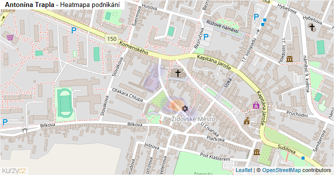 Antonína Trapla - mapa podnikání