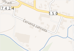 Červená zahrada v obci Boskovice - mapa ulice