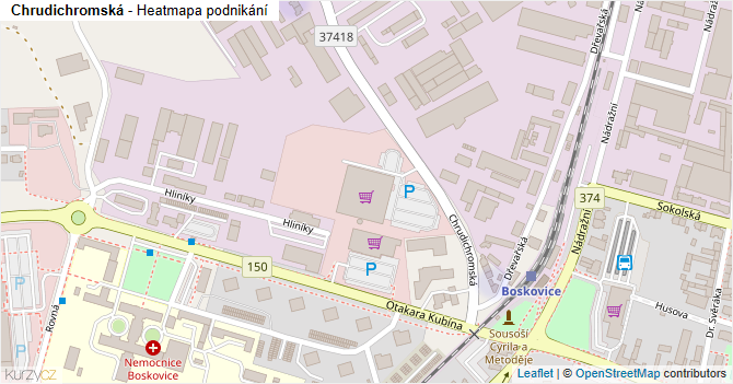Chrudichromská - mapa podnikání