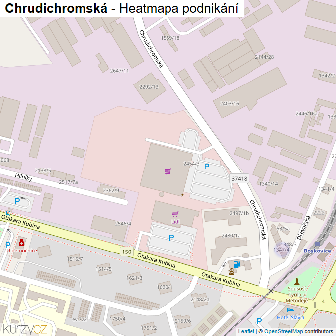 Mapa Chrudichromská - Firmy v ulici.