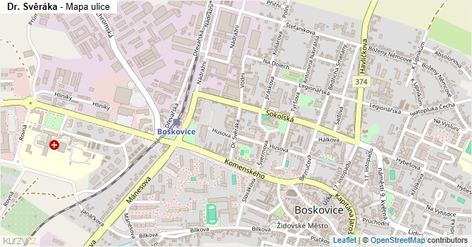 Dr. Svěráka - mapa ulice