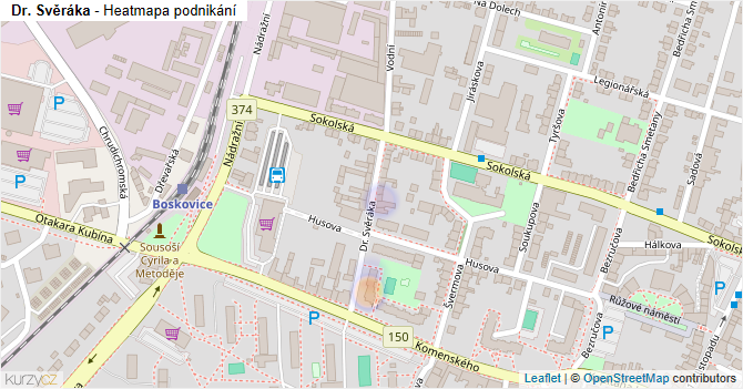 Dr. Svěráka - mapa podnikání