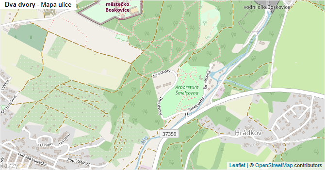 Dva dvory - mapa ulice