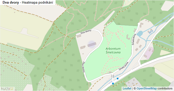 Dva dvory - mapa podnikání