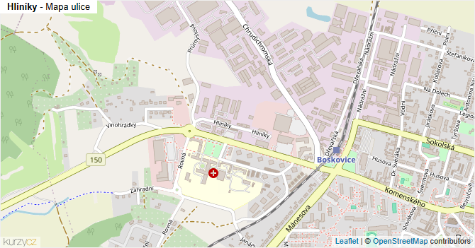 Hliníky - mapa ulice