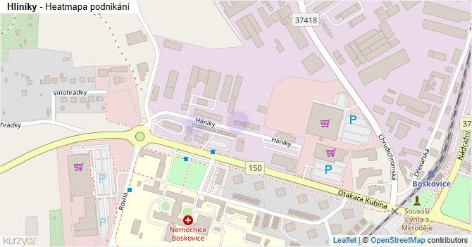 Hliníky - mapa podnikání
