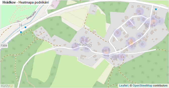 Hrádkov - mapa podnikání
