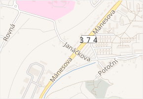 Janáčkova v obci Boskovice - mapa ulice