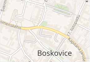 Kpt. Jaroše v obci Boskovice - mapa ulice