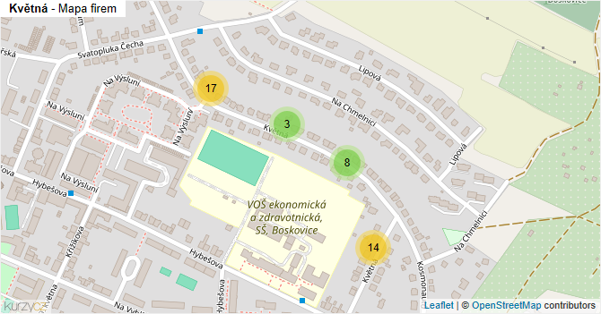 Květná - mapa firem