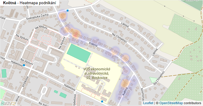 Květná - mapa podnikání