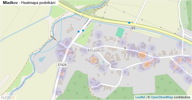Mladkov - mapa podnikání