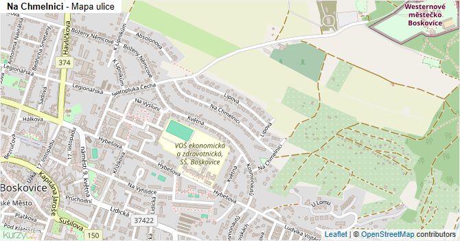 Na Chmelnici - mapa ulice