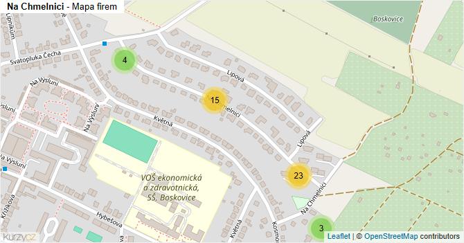 Na Chmelnici - mapa firem