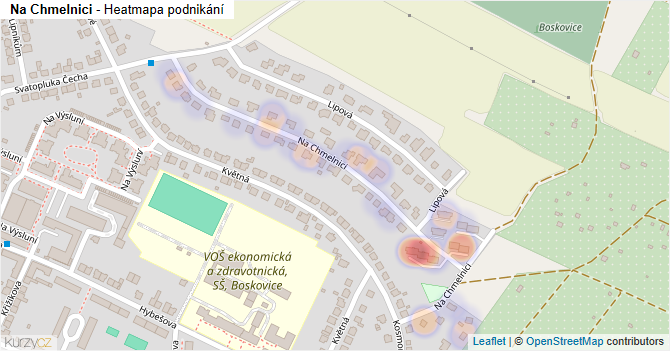 Na Chmelnici - mapa podnikání