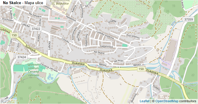 Na Skalce - mapa ulice
