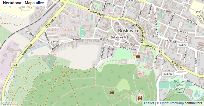Nerudova - mapa ulice