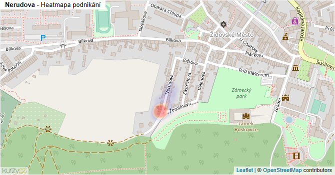 Nerudova - mapa podnikání