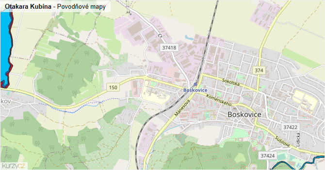 Otakara Kubína - záplavové mapy stoleté vody