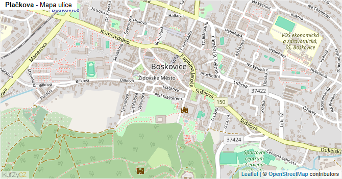 Plačkova - mapa ulice