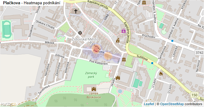Plačkova - mapa podnikání
