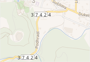 Podhradí v obci Boskovice - mapa ulice