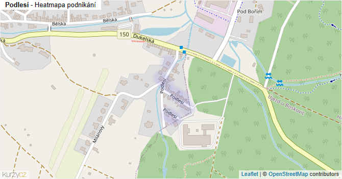 Podlesí - mapa podnikání