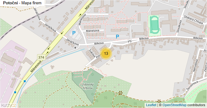 Potoční - mapa firem