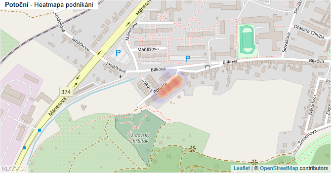 Potoční - mapa podnikání