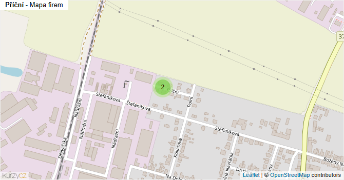 Příční - mapa firem