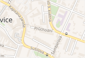 Průchodní v obci Boskovice - mapa ulice
