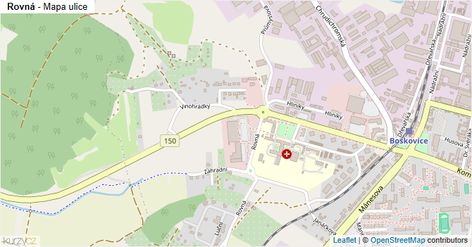 Rovná - mapa ulice